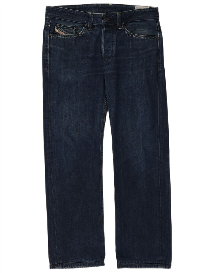 Diesel Damen Viker Back Straight Jeans W32 L30 Blaue Baumwolle