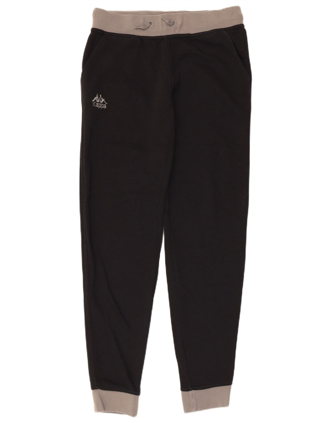 Kappa Damen Trainingshose Jogger UK 14 Mittelschwarze Baumwolle