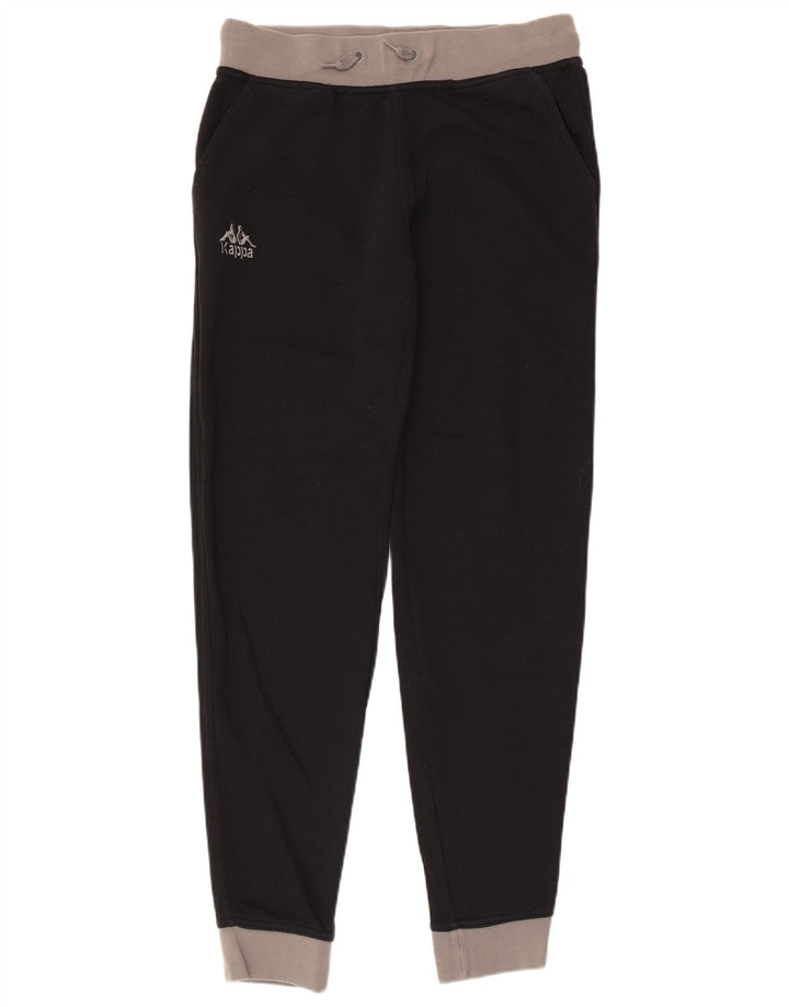 Kappa Damen Trainingshose Jogger UK 14 Mittelschwarze Baumwolle