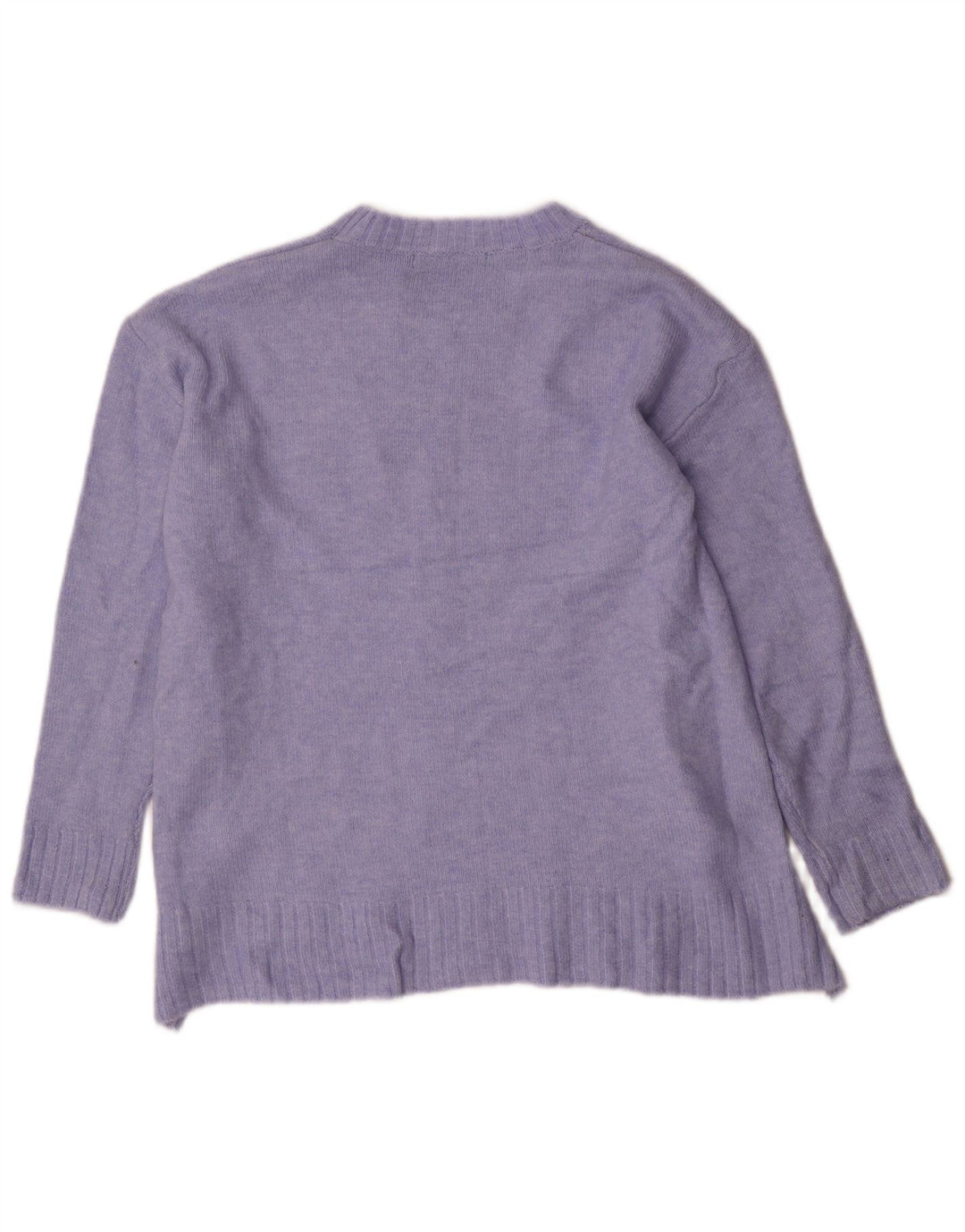 Marks & Spencer Damen-Pullover mit Rundhalsausschnitt, UK 14, Mittelblau, Acryl