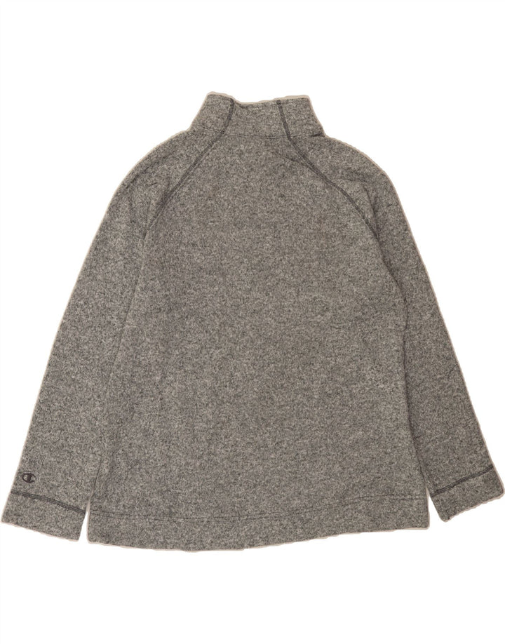 CHAMPION Womens Zip Neck Sweatshirt Jumper UK 20 2XL Grey Polyester Vintage Champion and Second-Hand Champion from Messina Hembry 