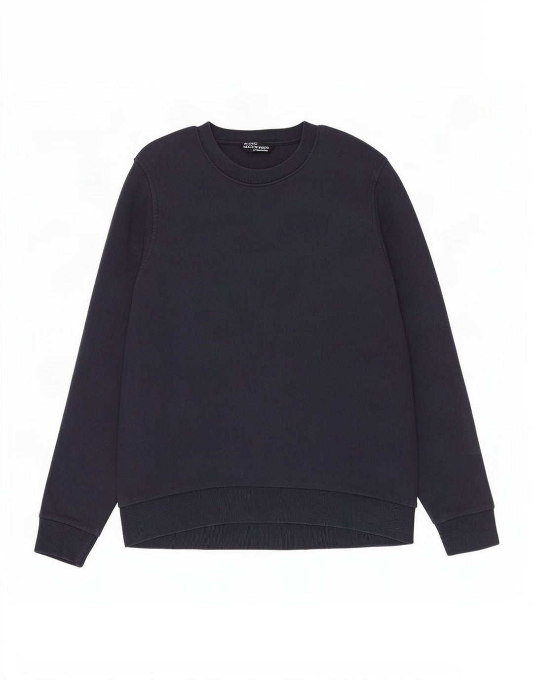 Marks & Spencer Damen-Sweatshirt-Pullover UK 14 Mittelmarineblaue Baumwolle