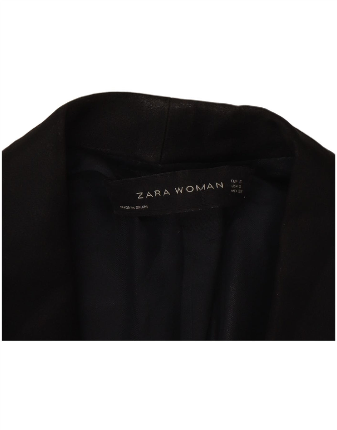 Zara Damen 1-Knopf-Blazerjacke UK 10 Small Schwarz