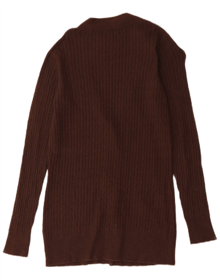 Zara Damen-Cardigan-Pullover UK 16 Large Braun