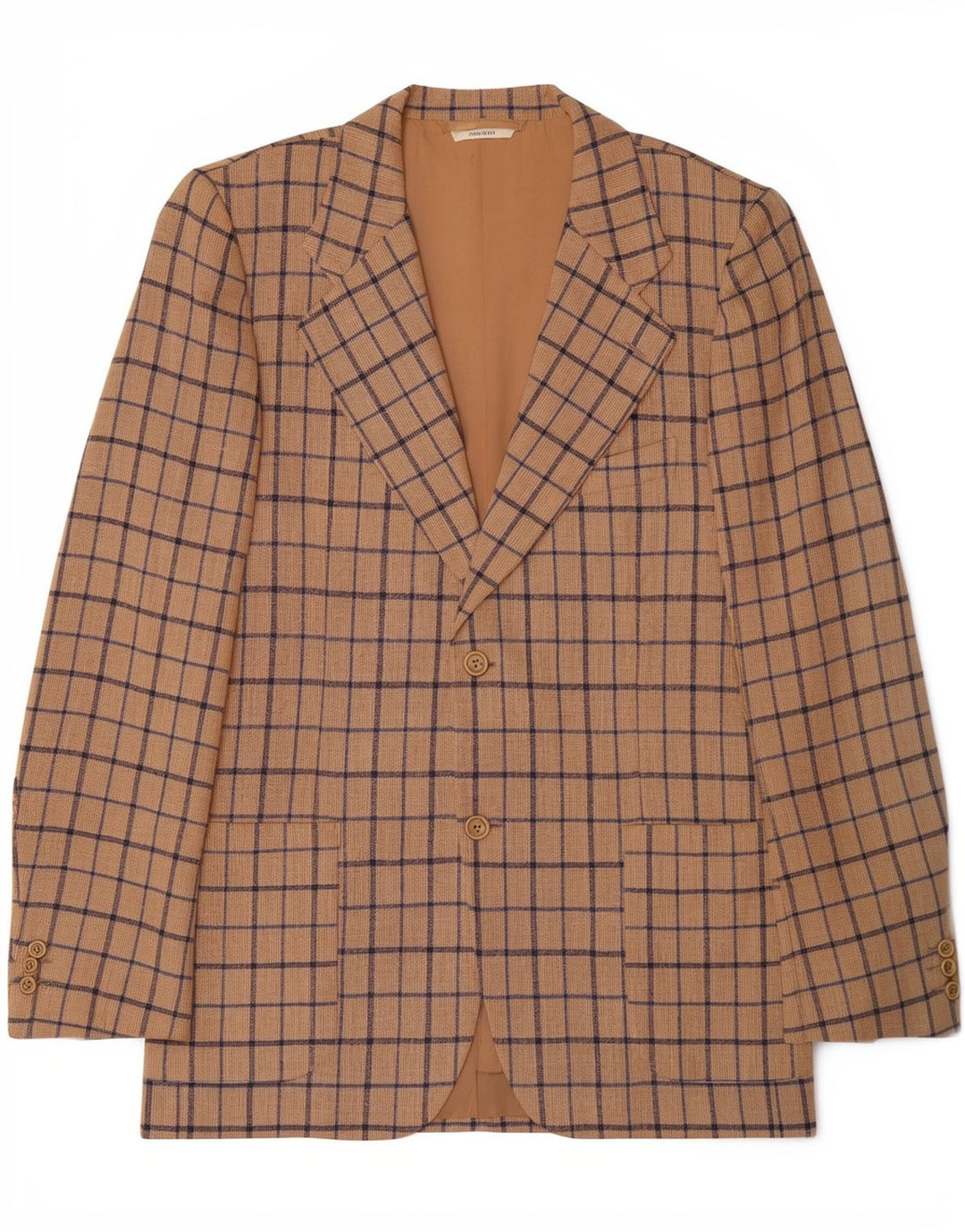 Cerruti 1881 Herren-Blazer mit 2 Knöpfen, IT 54, 2XL, beige kariert, klassisch