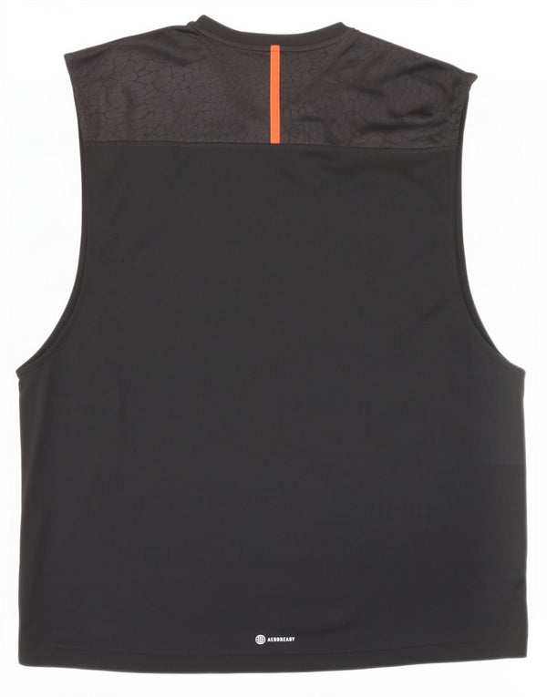 Adidas Herren Aeroready Slim Fit Weste Top XL Schwarz Colourblock Polyester