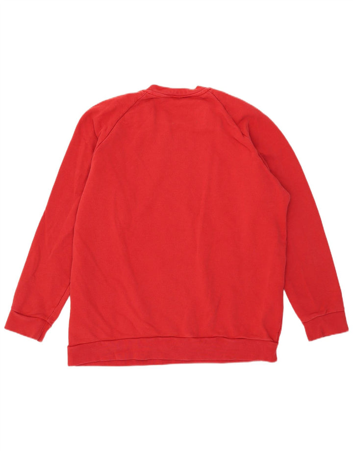 Adidas Herren Grafik-Sweatshirt-Pullover, groß, rote Baumwolle