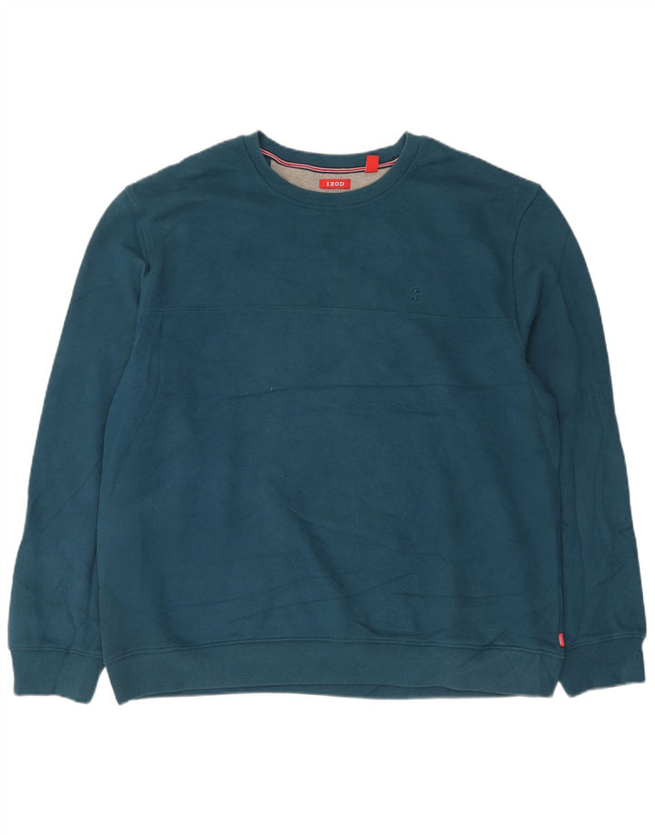 IZOD Herren Sweatshirt Pullover XL Grün Baumwolle