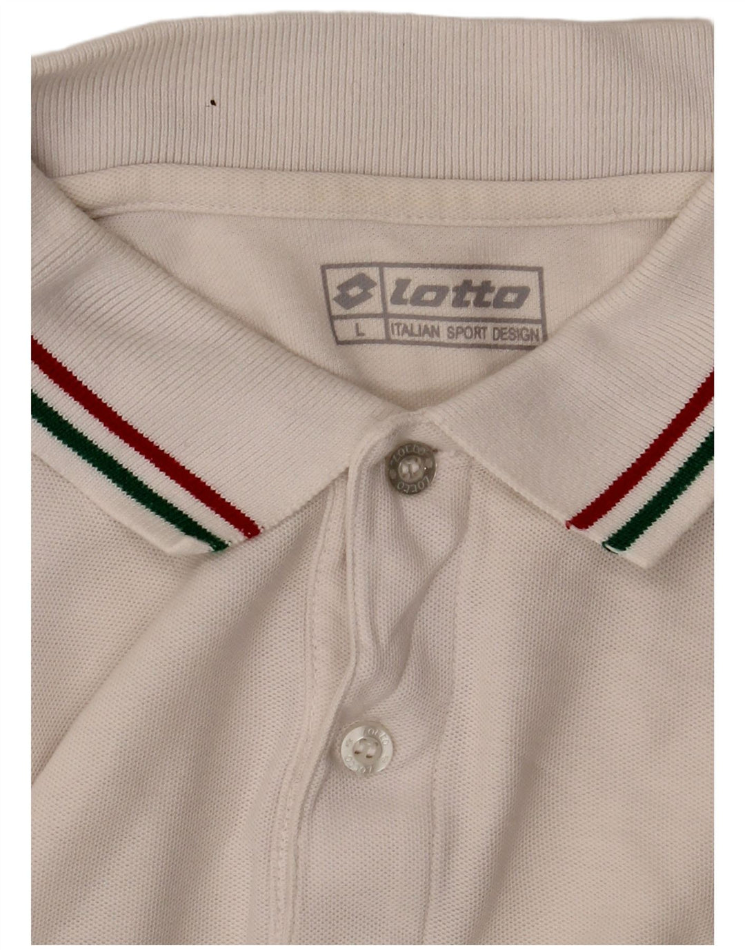 Lotto Herren-Poloshirt, Größe L, Weiß