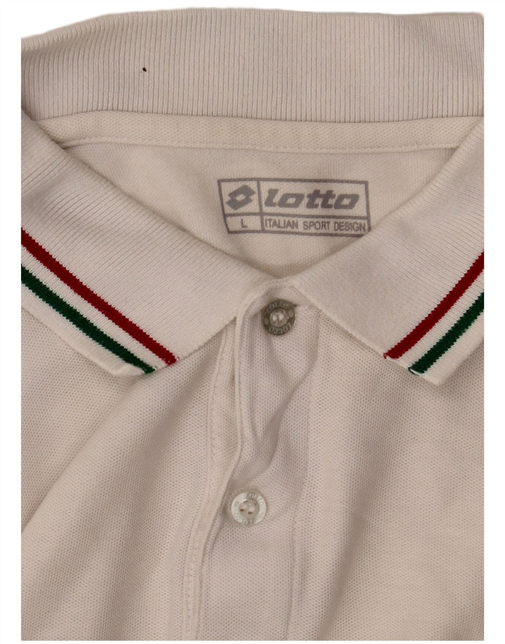 Lotto Herren-Poloshirt, Größe L, Weiß