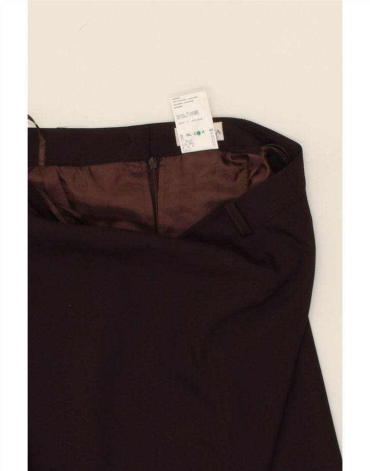 VINTAGE Womens Midi Skirt UK 14 Medium W30  Brown Polyester Vintage Vintage and Second-Hand Vintage from Messina Hembry 