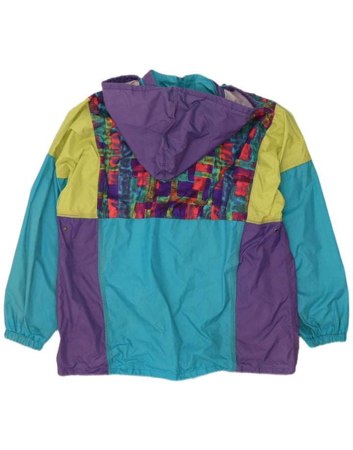 Shamp Herren-Regenjacke mit Kapuze, EU 48/50, mittelgroß, mehrfarbig, Farbblock