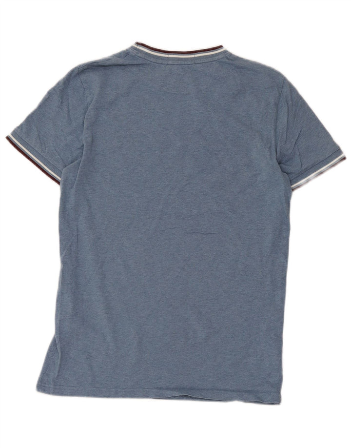 Fred Perry Herren T-Shirt Top Small Blau Baumwolle