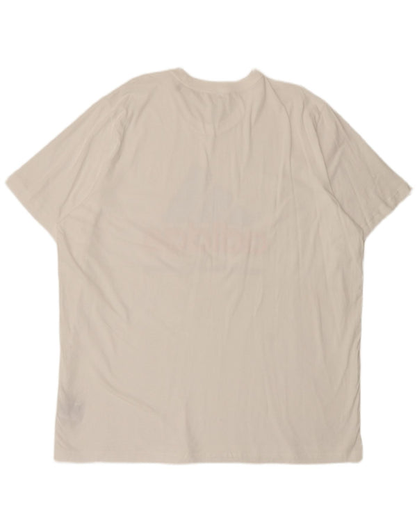 Adidas Herren Grafik T-Shirt Top 2XL Weiße Baumwolle