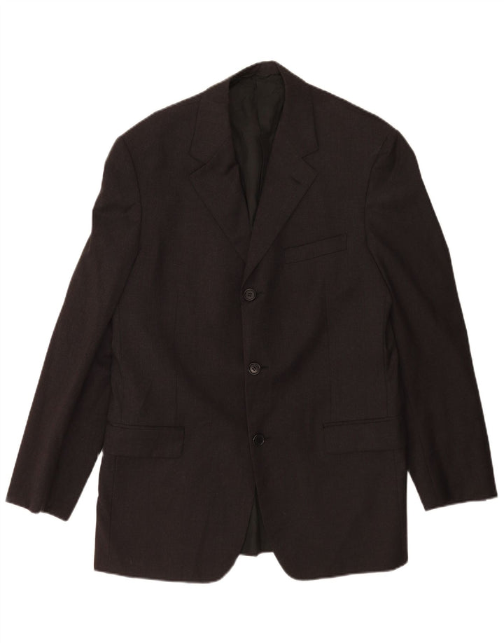 Cerruti 1881 Herren-Blazer mit 3 Knöpfen, IT 50, große schwarze Wolle