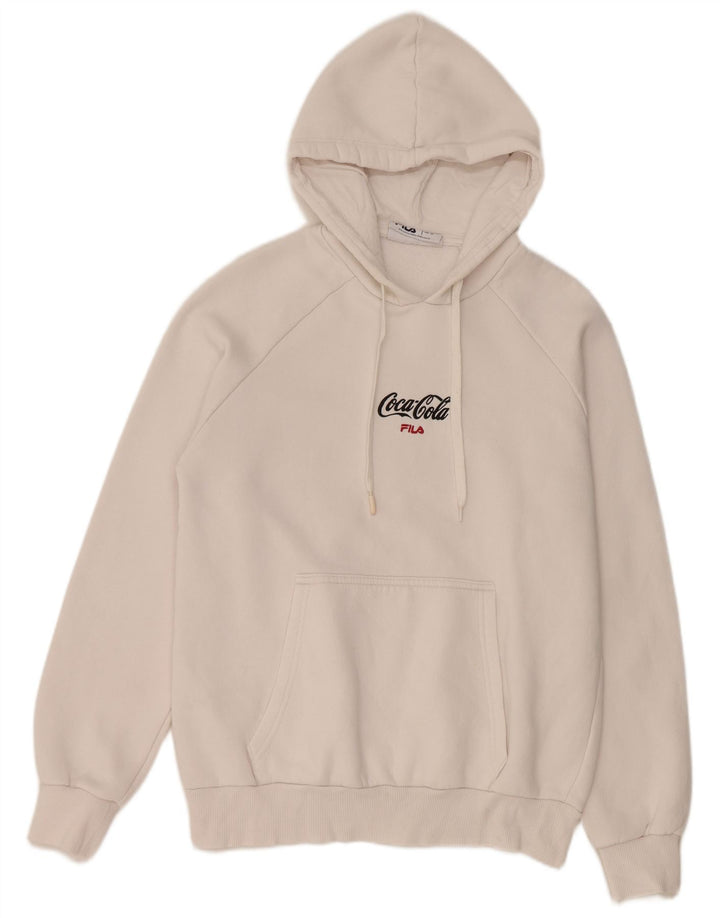 Fila Herren Coca-Cola Graphic Hoodie Pullover Small Weiß