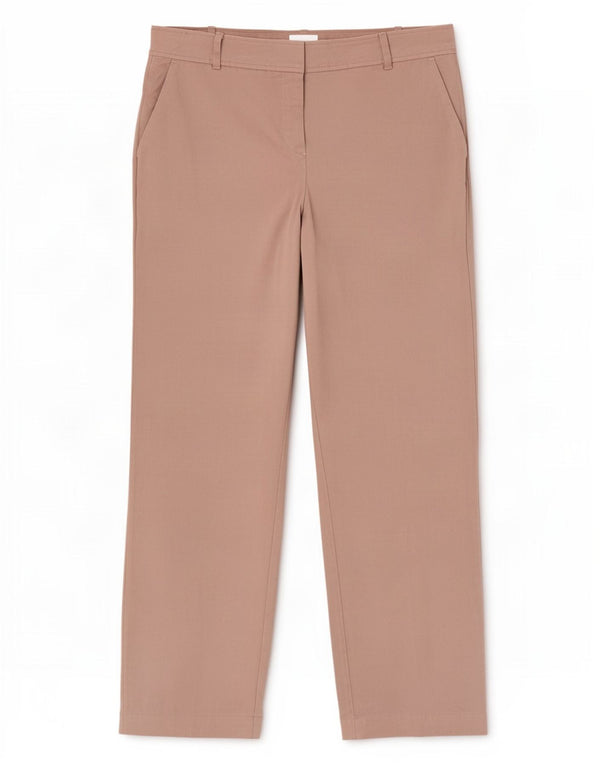 Reiss Damen gerade Chinohose UK 12 Medium W32 L32 Beige Tencel