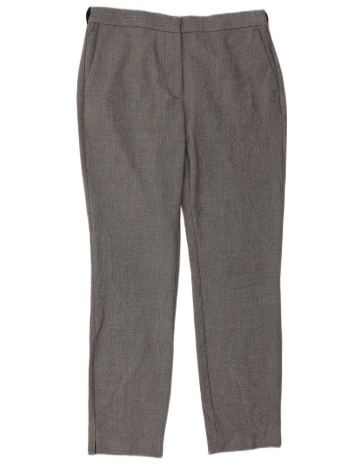 Zara Tapered Chino-Hose für Damen, mittelgroß, W30, L28, grau kariertes Polyester