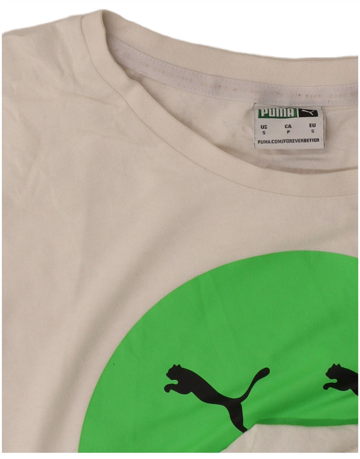 Puma Herren T-Shirt mit Grafik, Größe S, Weiß