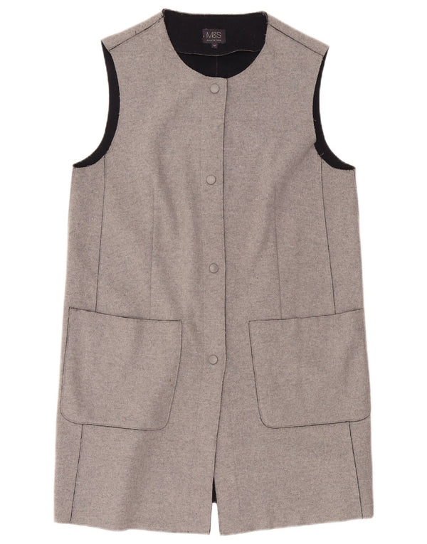 Marks & Spencer Damen Longline-Cardigan-Pullover UK 14 Mittelgrau