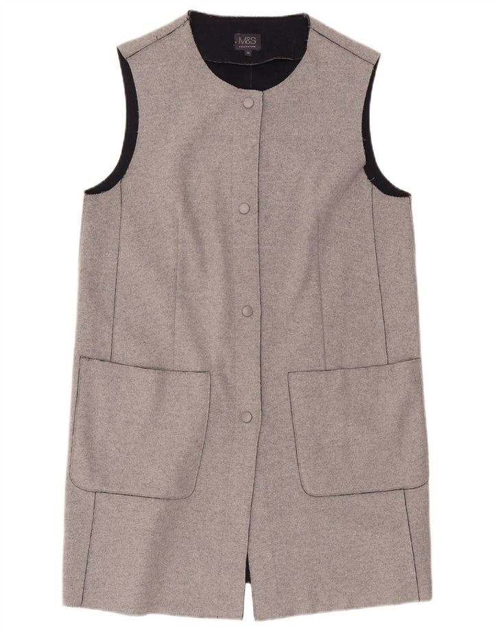 Marks & Spencer Damen Longline-Cardigan-Pullover UK 14 Mittelgrau