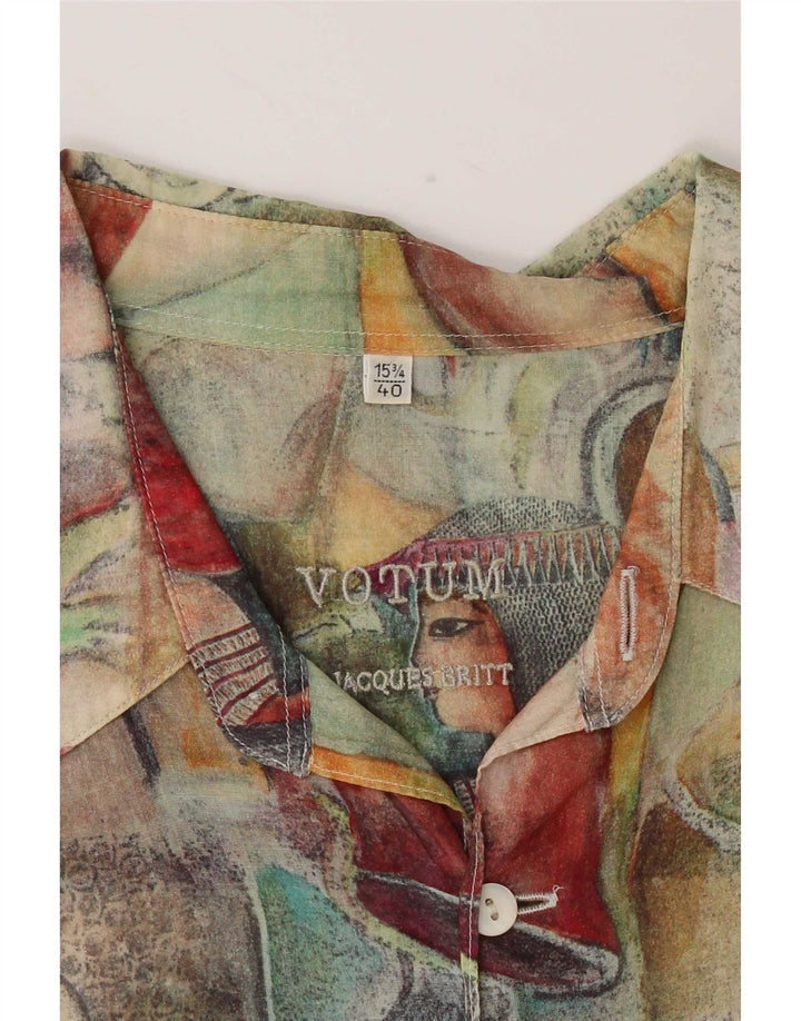 Votum Jacques Britt Herren Grafikhemd Größe 40 15 3/4 Medium Mehrfarbig