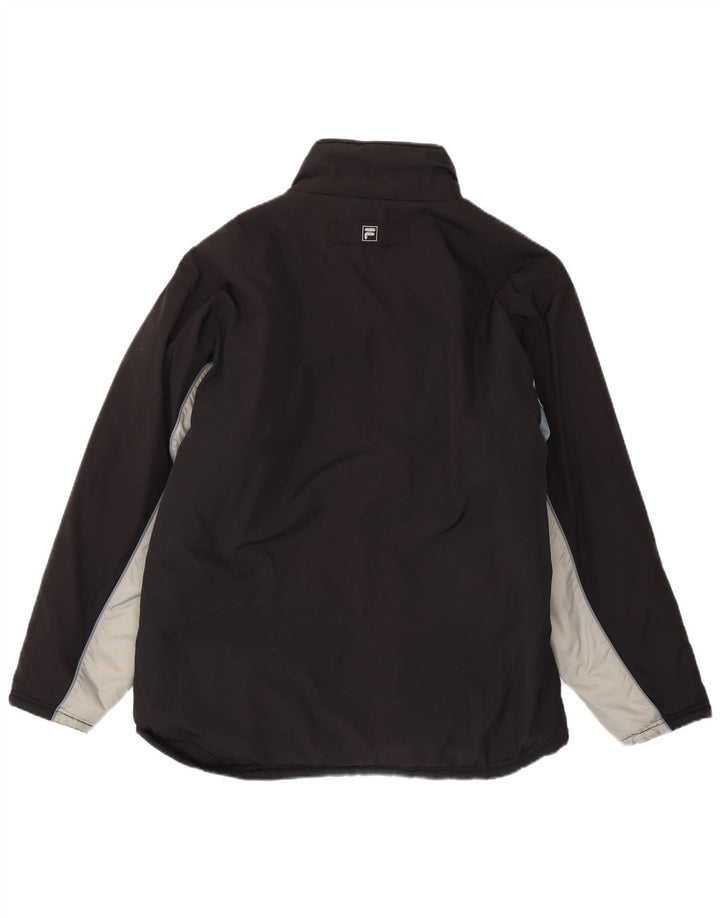 Fila Herren Reversible Wattierte Jacke IT 50 Large Schwarz Colourblock Polyester