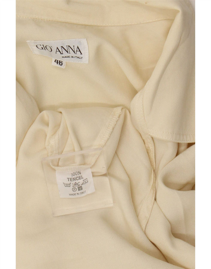 Gio Anna Damen-Hemd IT 46 Large Off White Tencel