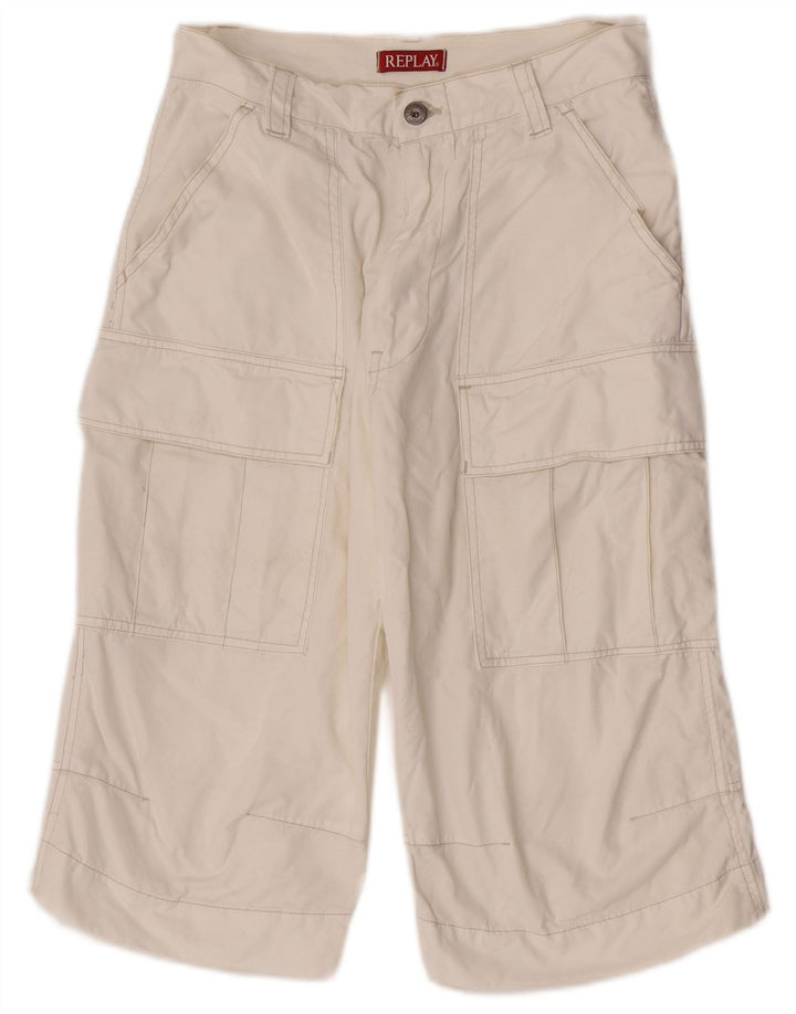 Replay Herren Cargoshorts W28 Small Weiß