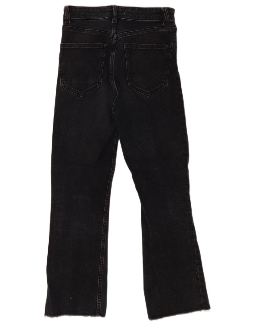 ZARA Womens Cropped Jeans EU 34 2XS W24 L23 Black