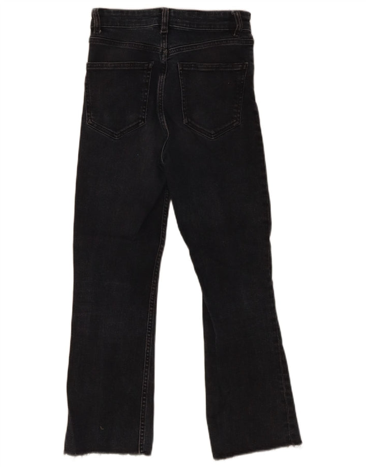 ZARA Womens Cropped Jeans EU 34 2XS W24 L23 Black