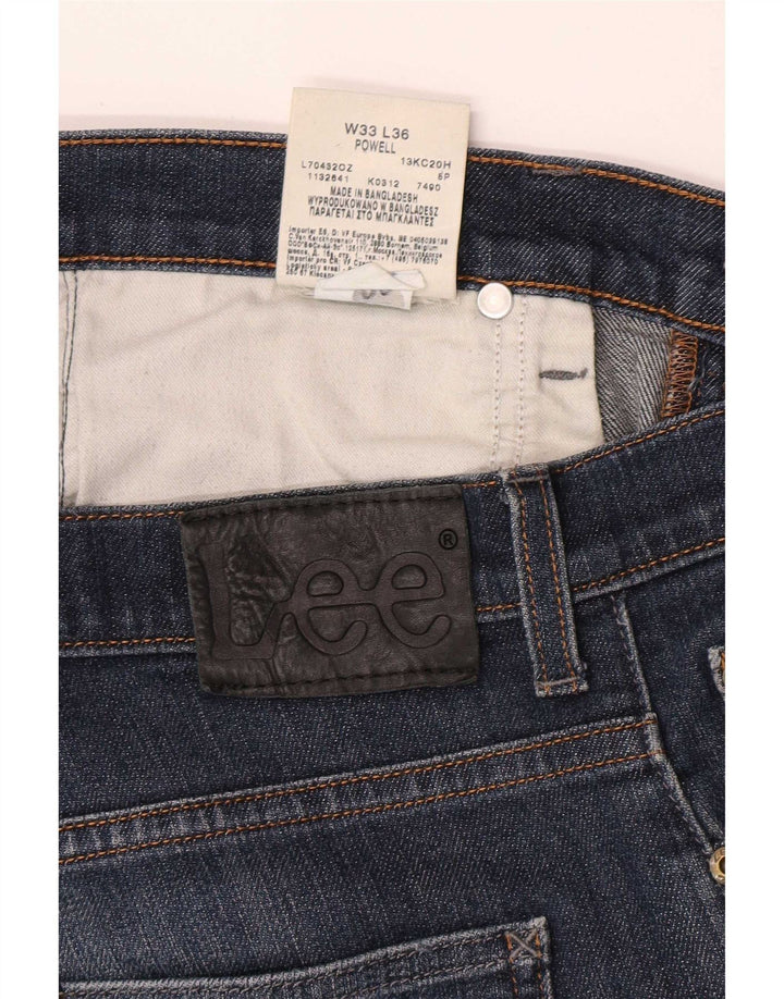 Lee Herren Powell Straight Jeans W33 L30 Blaue Baumwolle