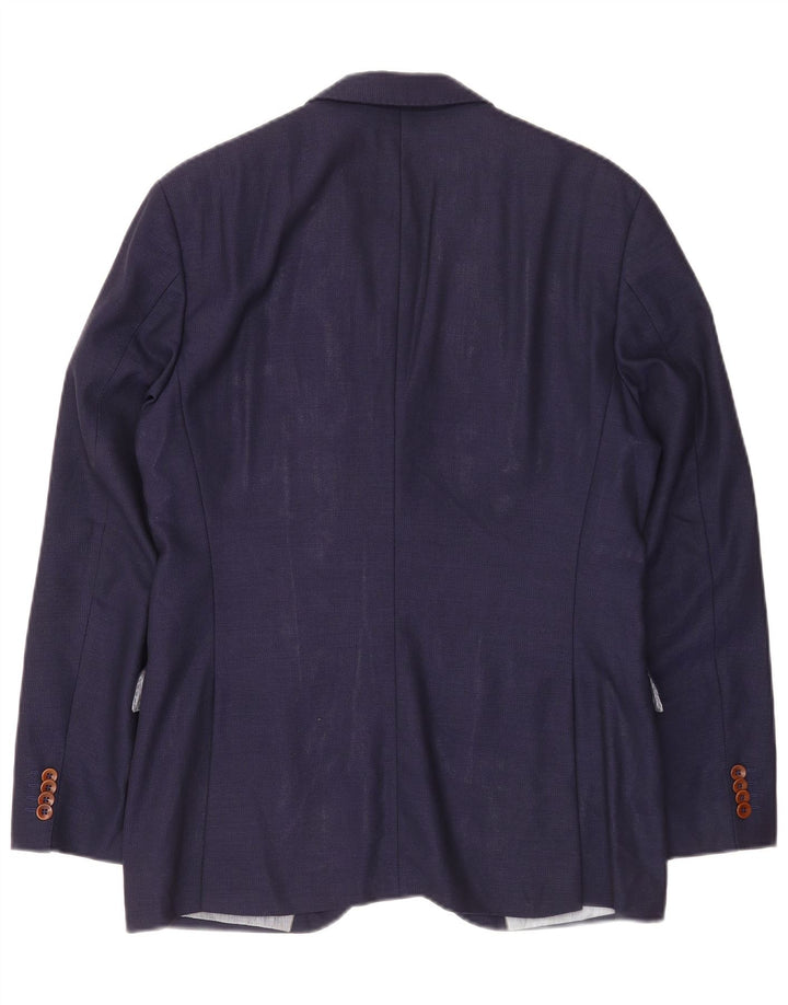 Hugo Boss Herren-Blazer mit 2 Knöpfen, EU 48, mittelmarineblaue Schurwolle