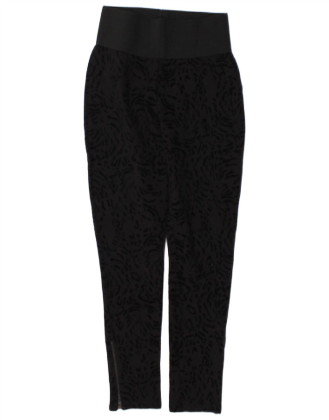 Zara Damen Leggings UK 12 Medium Schwarz Animal Print