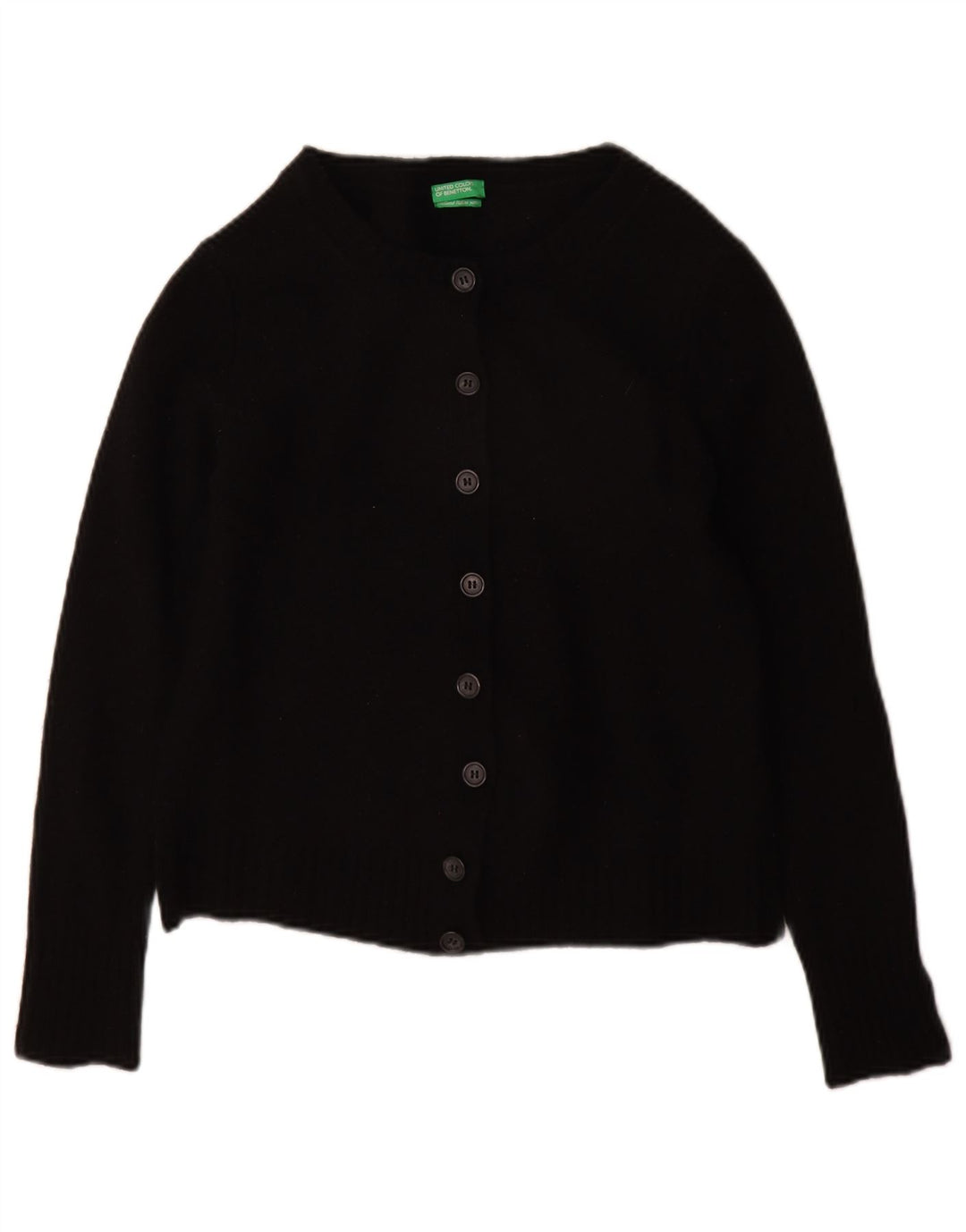 Benetton Damen-Cardigan-Pullover UK 10 Small Schwarz