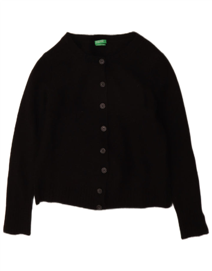 Benetton Damen-Cardigan-Pullover UK 10 Small Schwarz