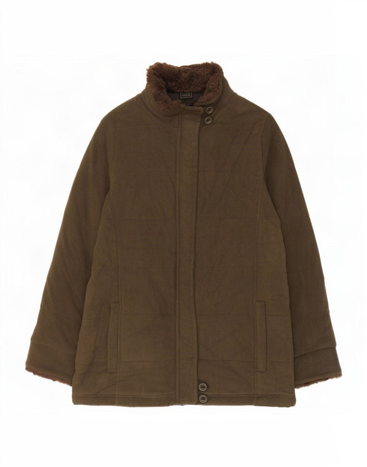 Marks & Spencer Damen Fleecejacke UK 12 Mittelgrünes Polyester