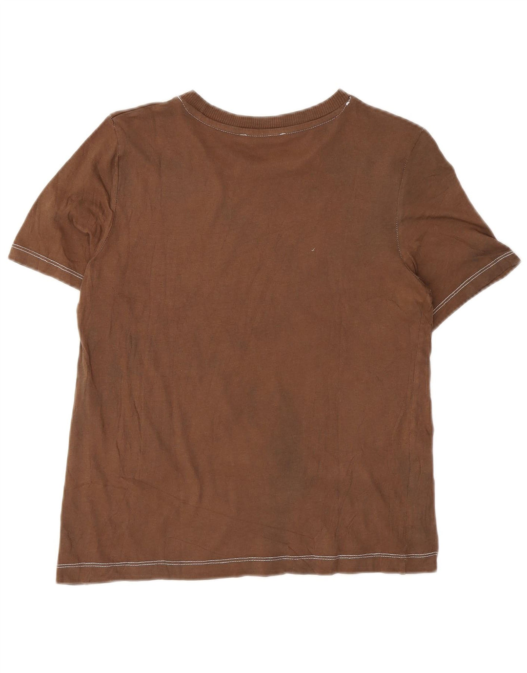 Zara Damen T-Shirt Top UK 10 Small Braun