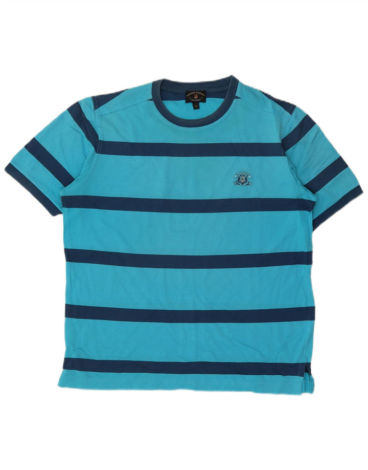 AMERIGO VESPUCCI Herren T-Shirt Top Mittelblau gestreift
