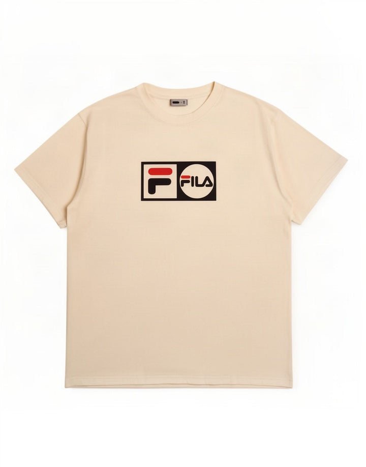 Fila Herren Grafik T-Shirt Top XL Weiß