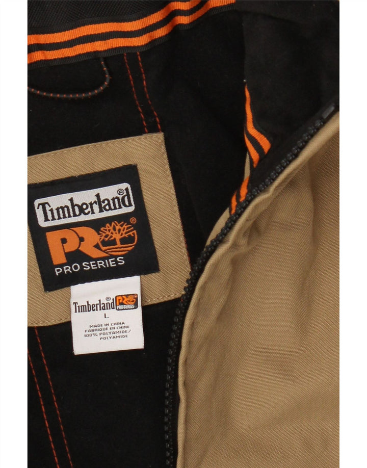 Timberland Herren Bomberjacke UK 40 Large Beige Colourblock Polyamid