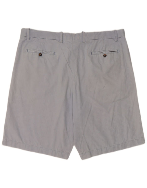 Marks & Spencer Mens Blue Harbour Chino Shorts W40 XL Blue Pinstripe Cotton