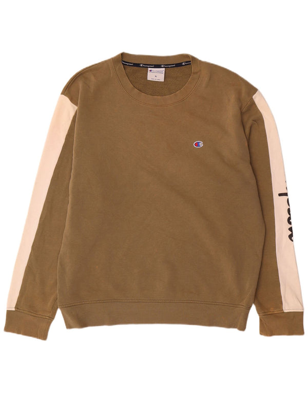 Champion Herren-Sweatshirt mit grafischer regulärer Passform, XL, braun, Farbblock