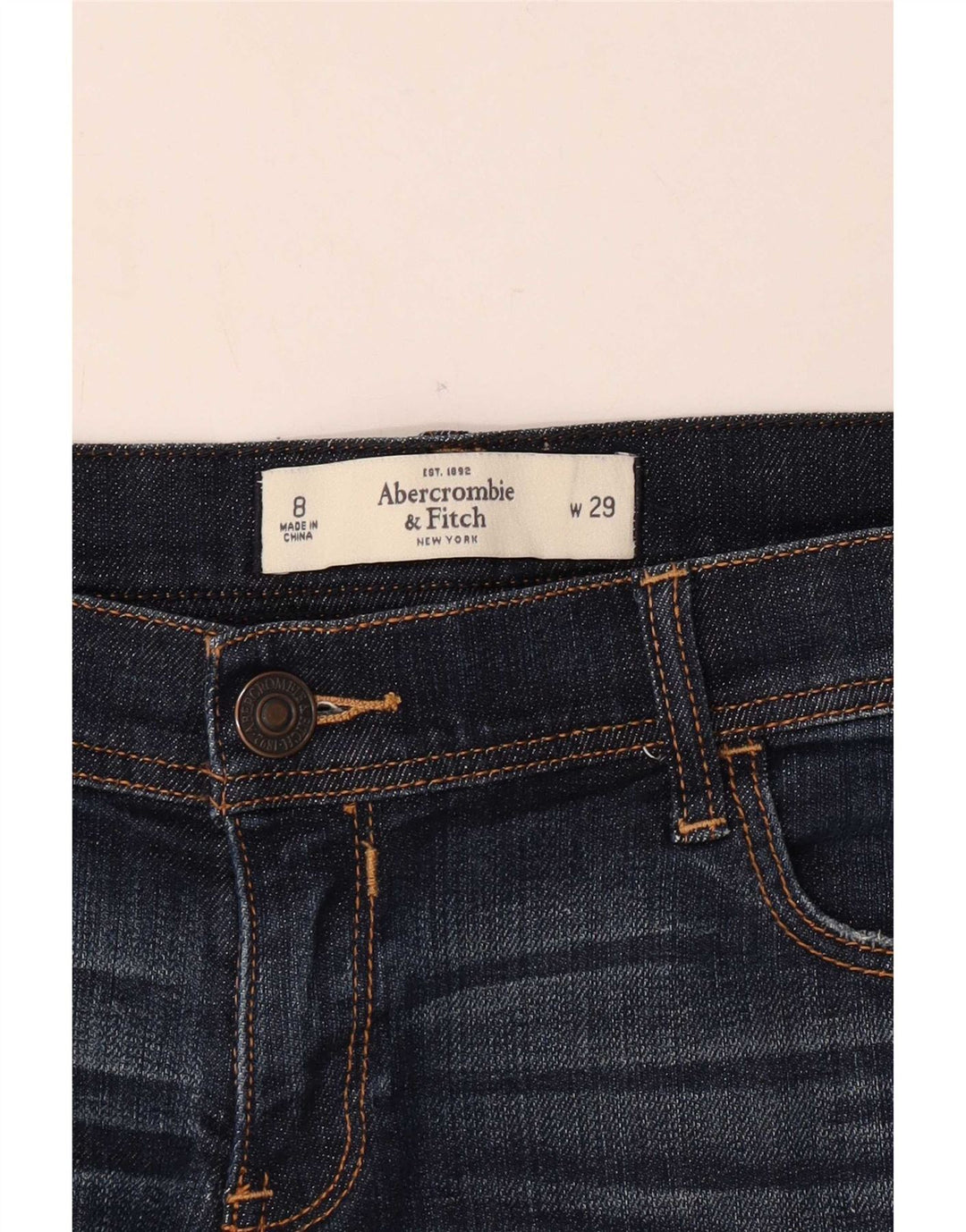 Abercrombie & Fitch Damen Jeansshorts US 8 Medium W29 Marineblau