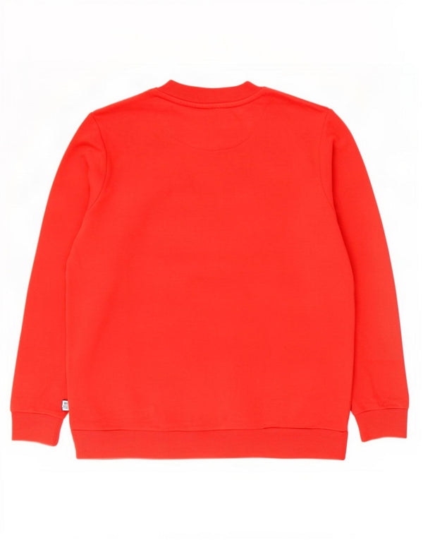 Fila Damen Grafik-Sweatshirt-Pullover UK 16 Große rote Baumwolle