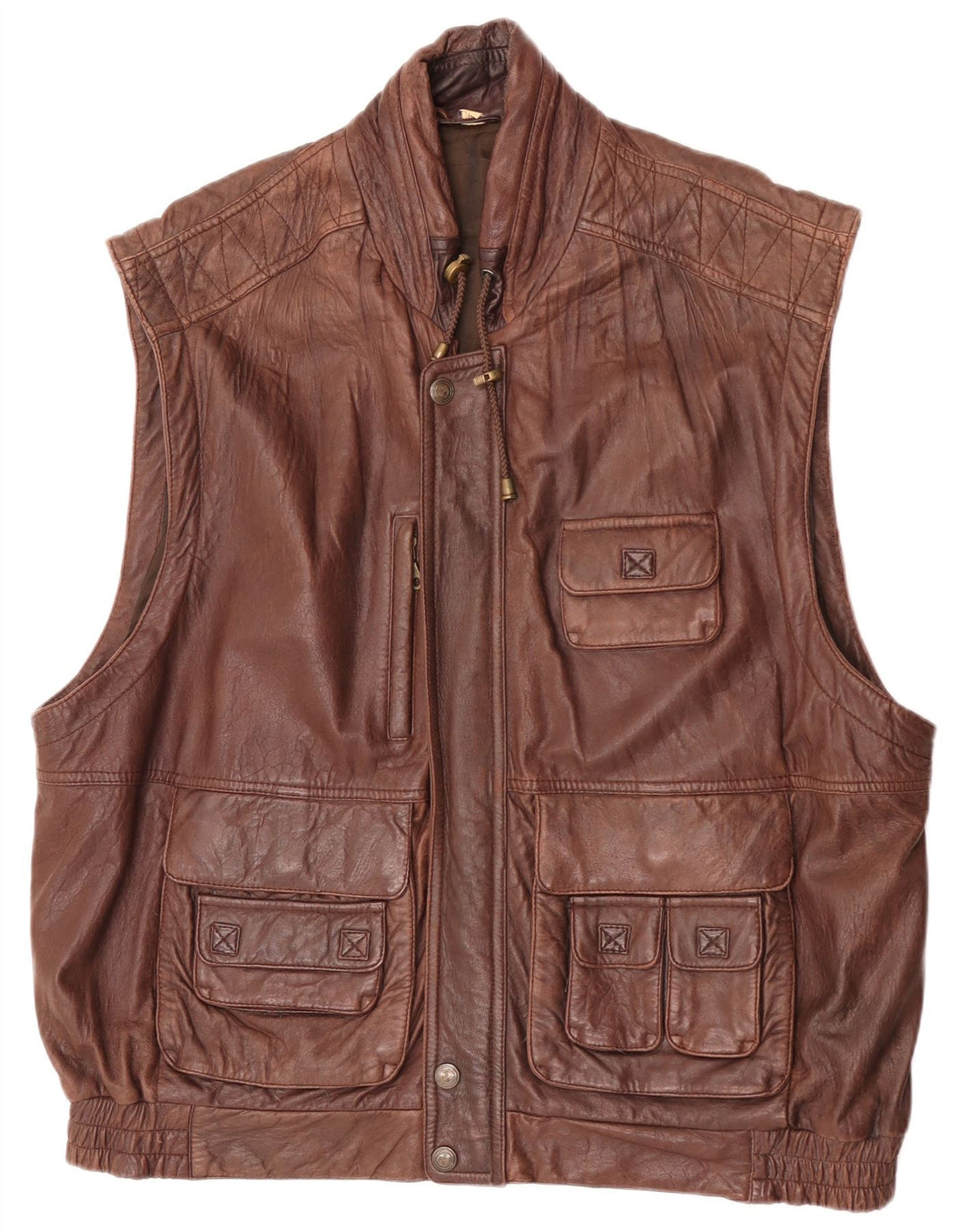 Forster Herren Lederweste EU 60 5XL Braun