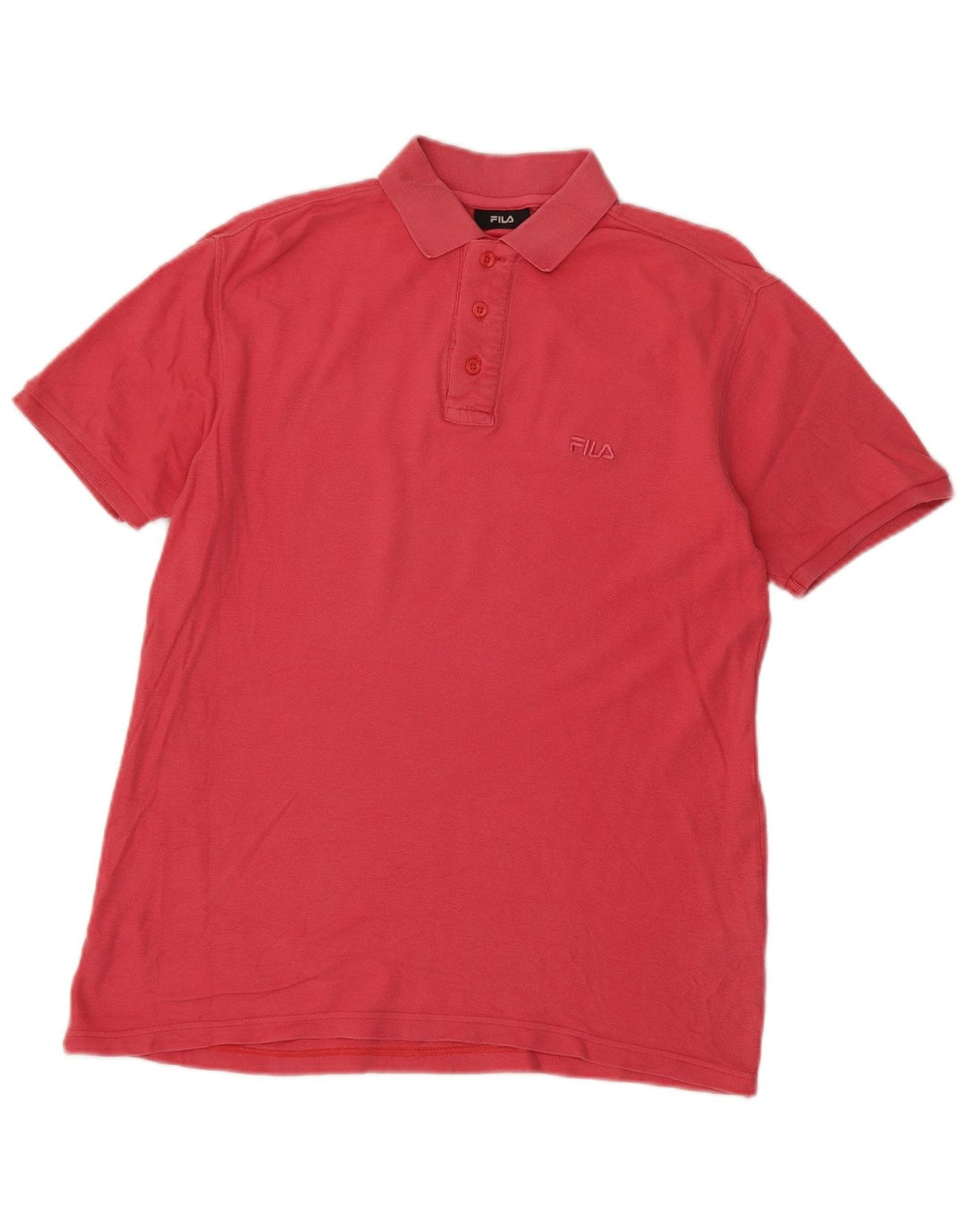 FILA Herren Poloshirt Small Rosa Baumwolle