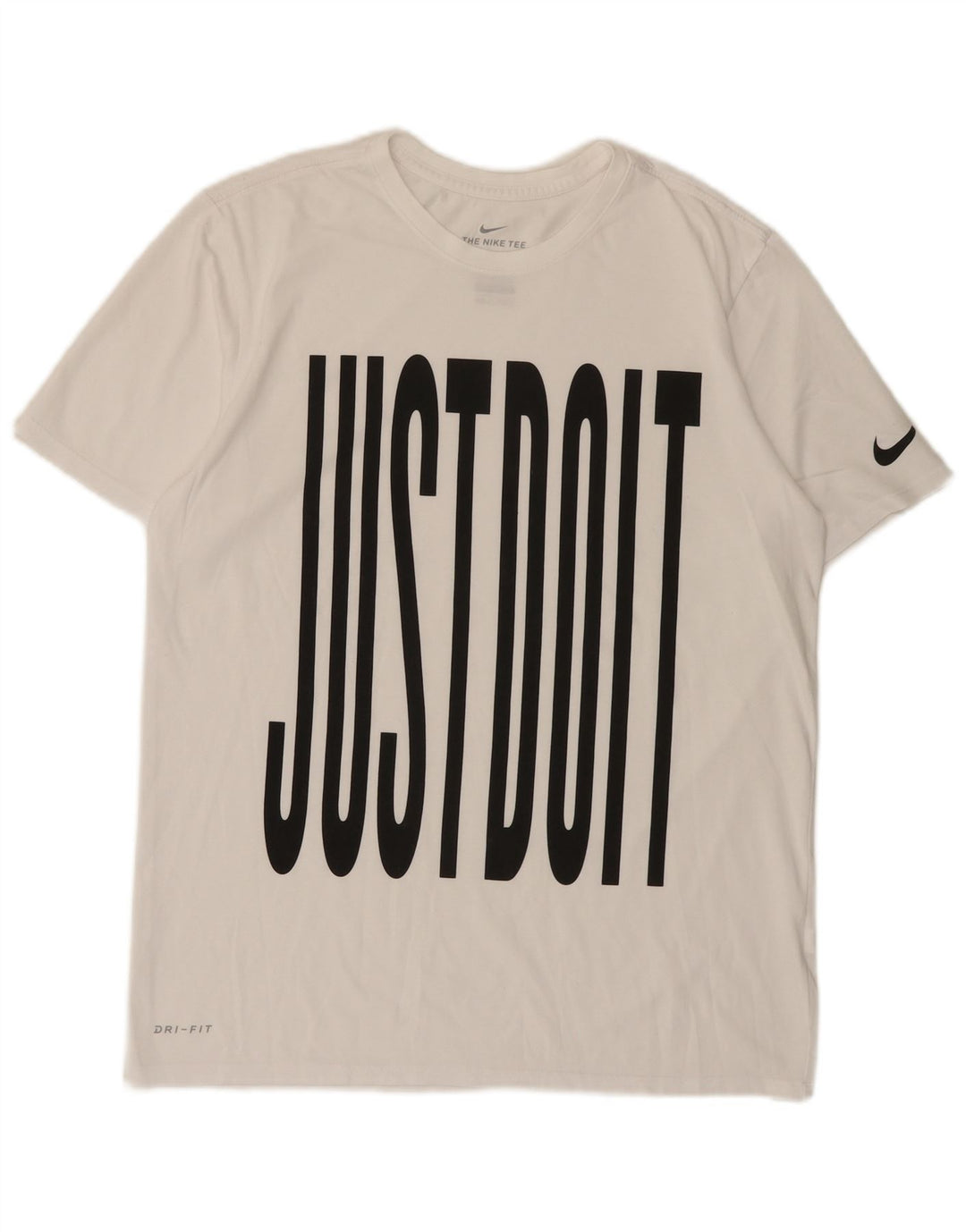 NIKE Herren Dri Fit Graphic T-Shirt Top Mittelweiß