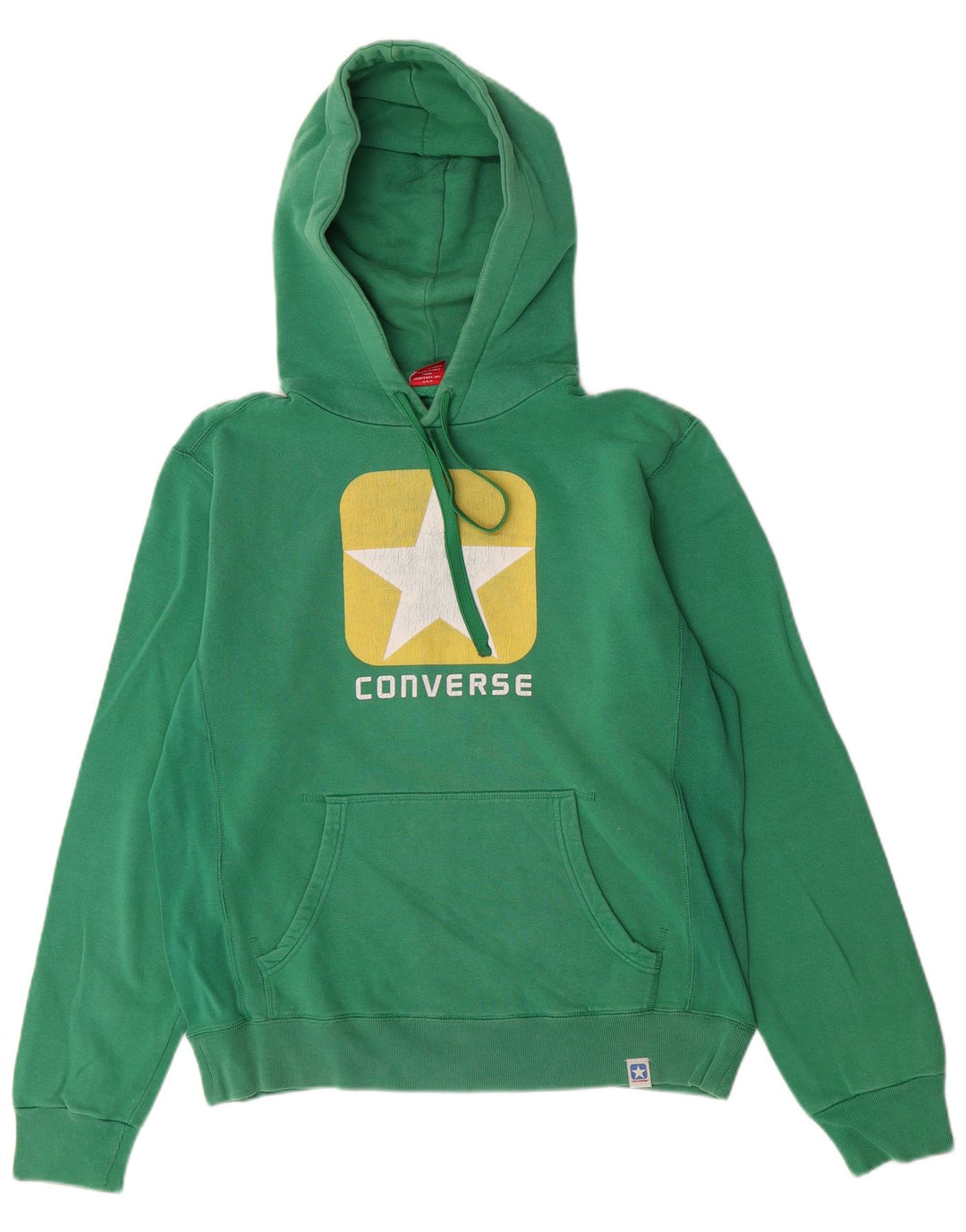 Converse Herren-Kapuzenpullover mit Grafik, mittelgrüne Baumwolle