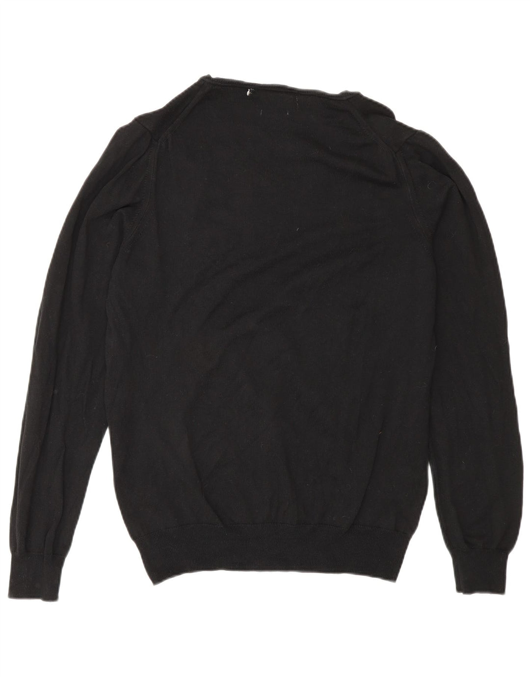 Zara Herren-Pullover mit V-Ausschnitt, Mittelschwarz